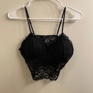 Black lace bralette
